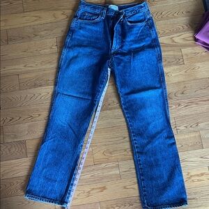 AGOLDE 100% cotton high rise kick, pinch waist | size 27